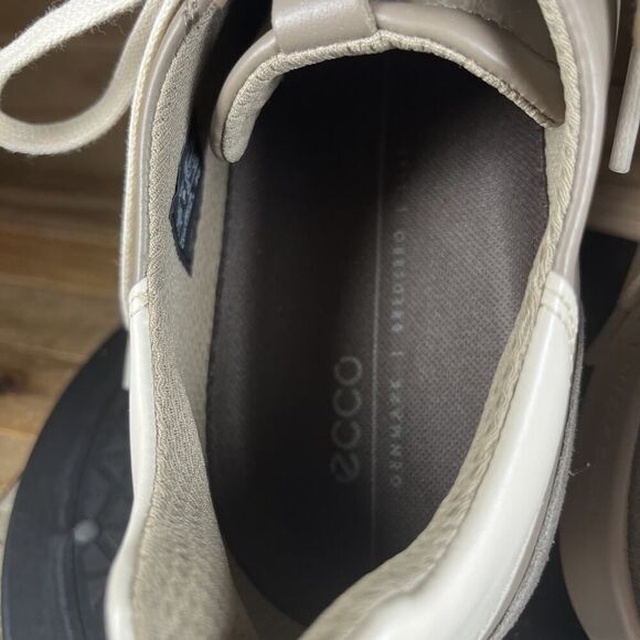 ECCO Men's Size 12-12.5 Street Lite Luxe Brown Everyday Leather Retro Sneakers - Picture 7 of 10